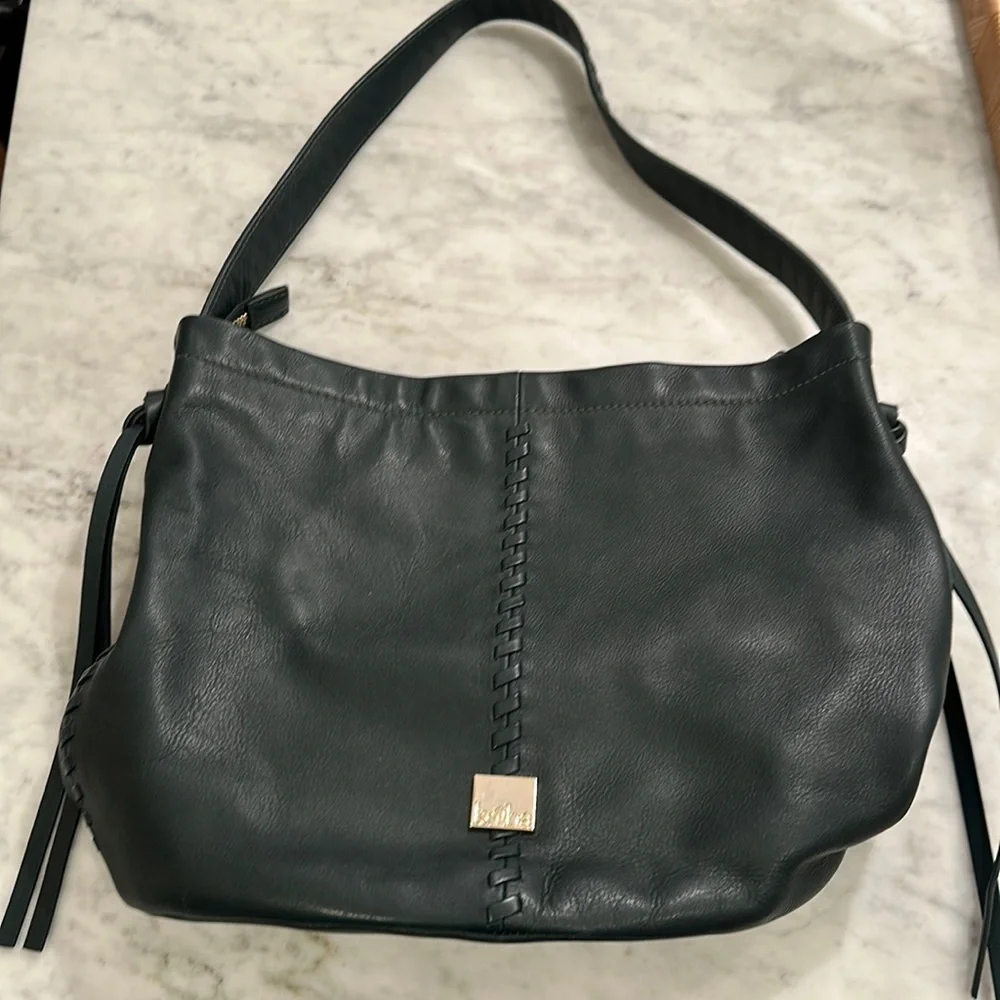 Kooba Limon Forest Green Leather Hobo Bag